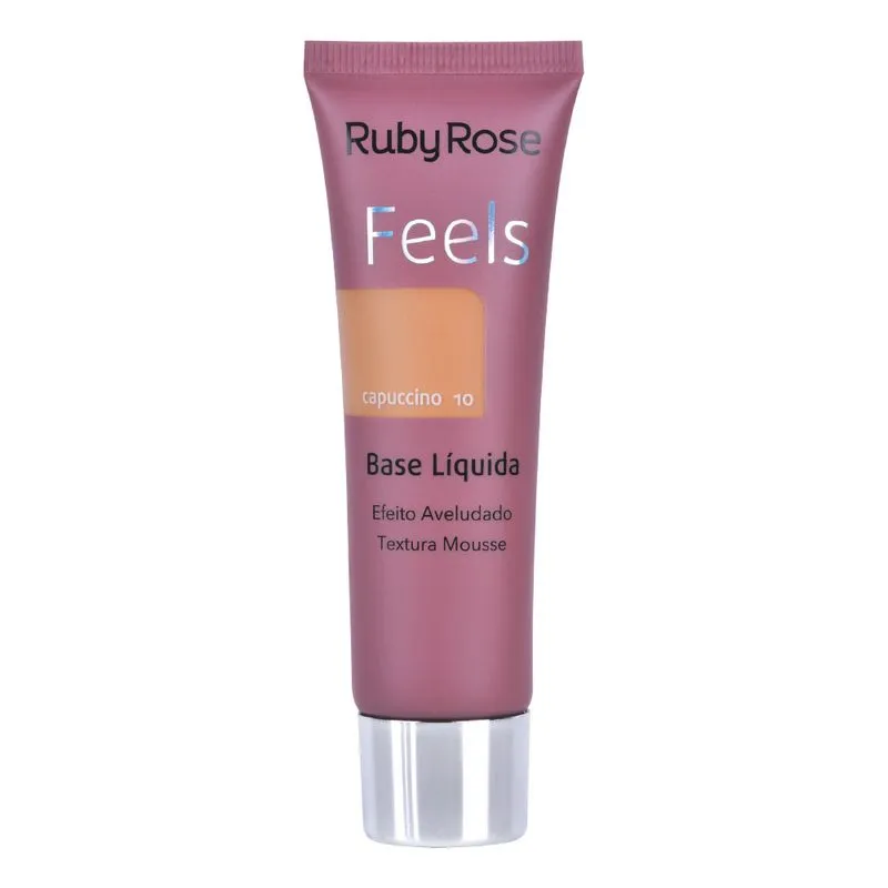 Base Líquida Ruby Rose Feels Tons Médios Capuccino 10