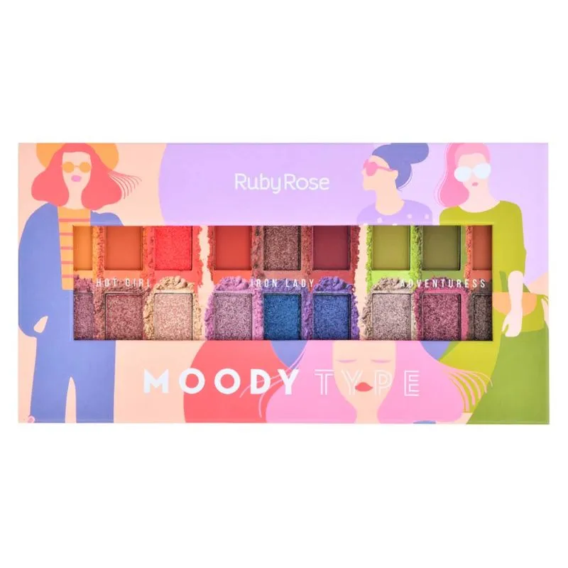 Paleta de sombras Ruby Rose Moody Type 1Un
