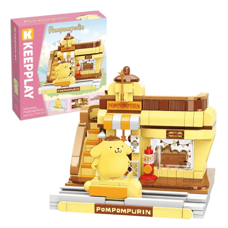Playset Street Tiendas De Hello Kitty y sus Amigos Keeppley Pompompurin