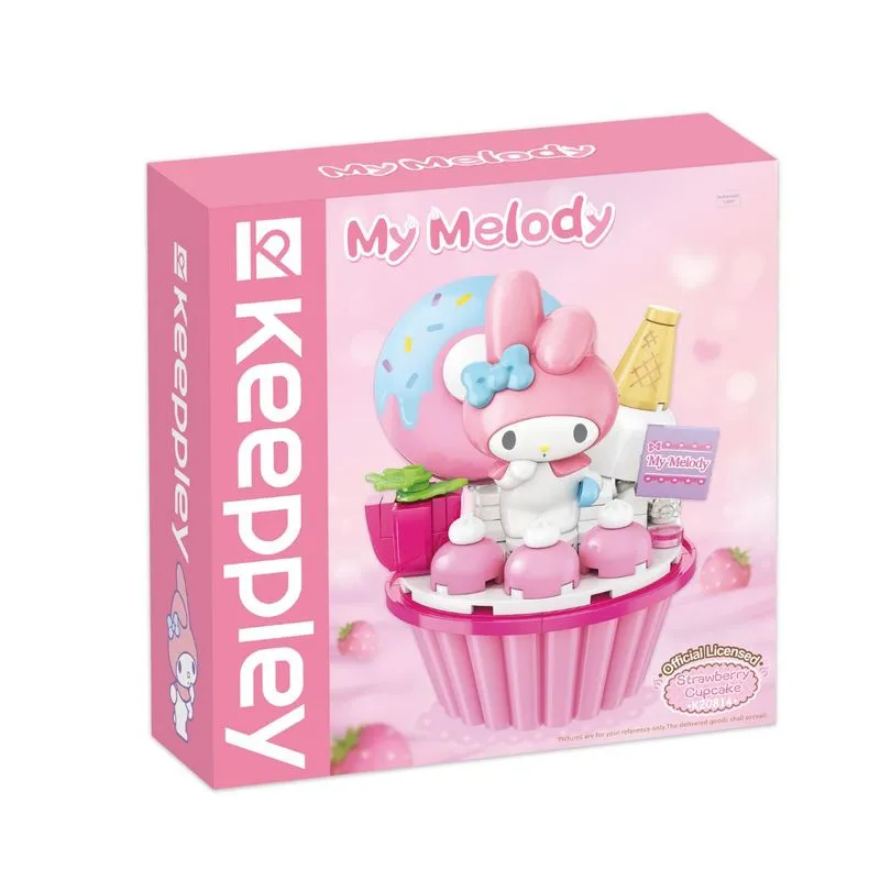 Bloco de Montar Cupcake de Morango da My Melody Keepplay