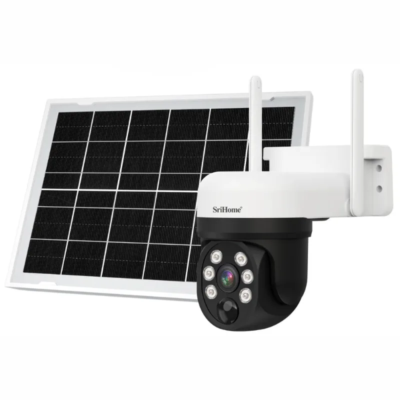 Cámara de Seguridad SriHome 2k 4mp Con Panel Solar