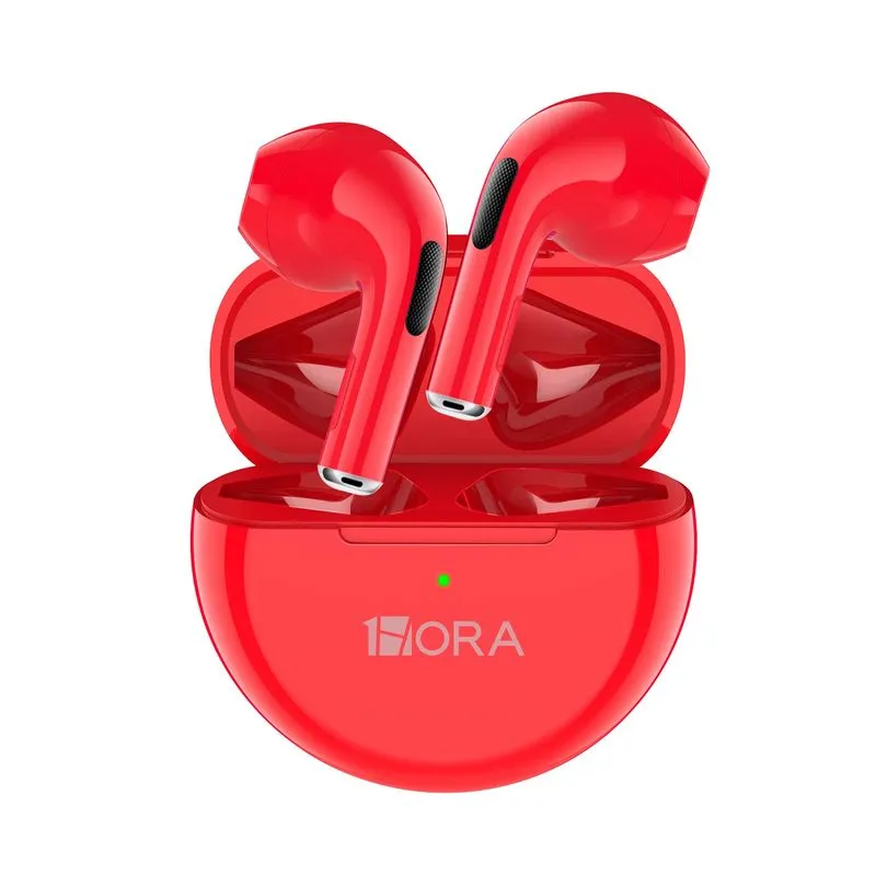 Audífonos in ear con Bluetooth 1Hora, rojos