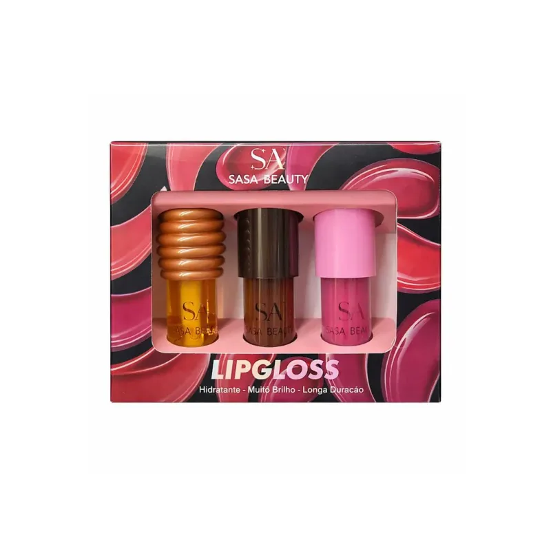 Kit Lip Gloss C/3 Unid - Sasa Beauty (SS-066)