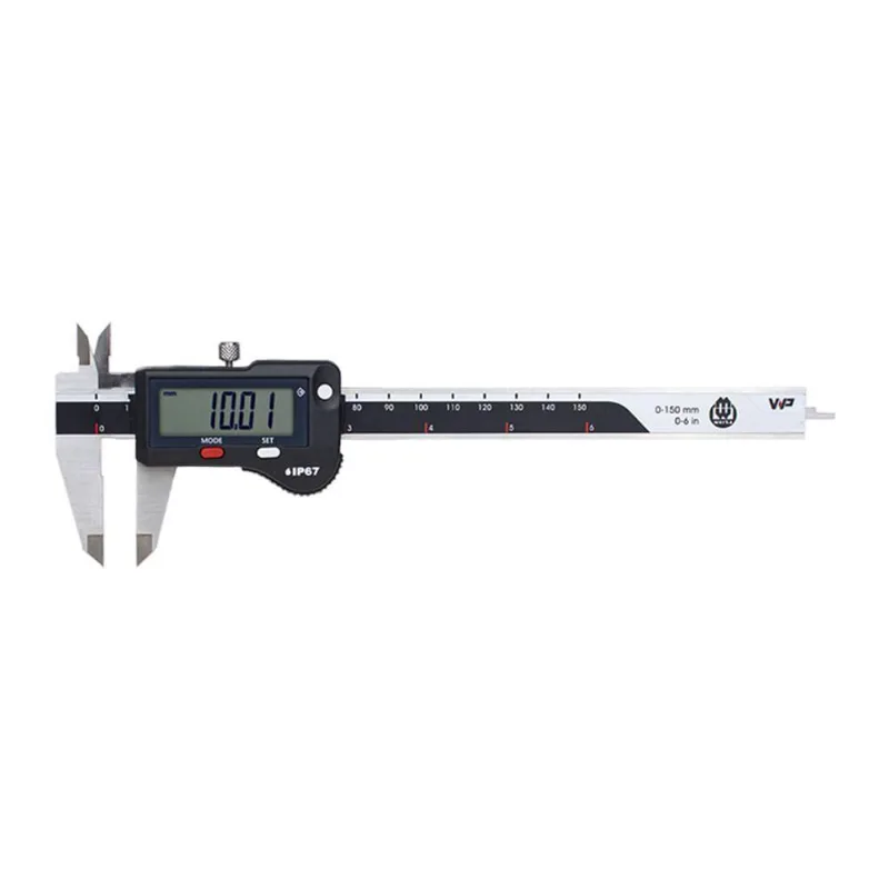 Paquímetro Digital 0~150mm-0~6'' Res. 0.01mm-0.00005'' Design Ergonômico Ip67 Abs Werka 2240 150d