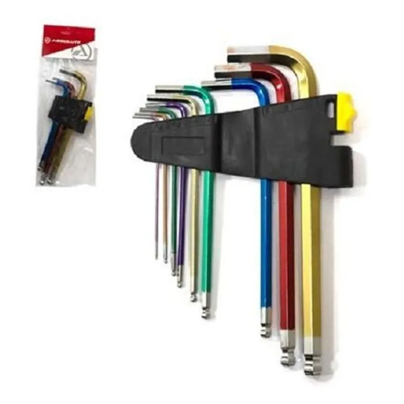 Chaves Allen Absolute Hex Colors 9 Peças 1.5/2/2.5/3/4/5 Mm