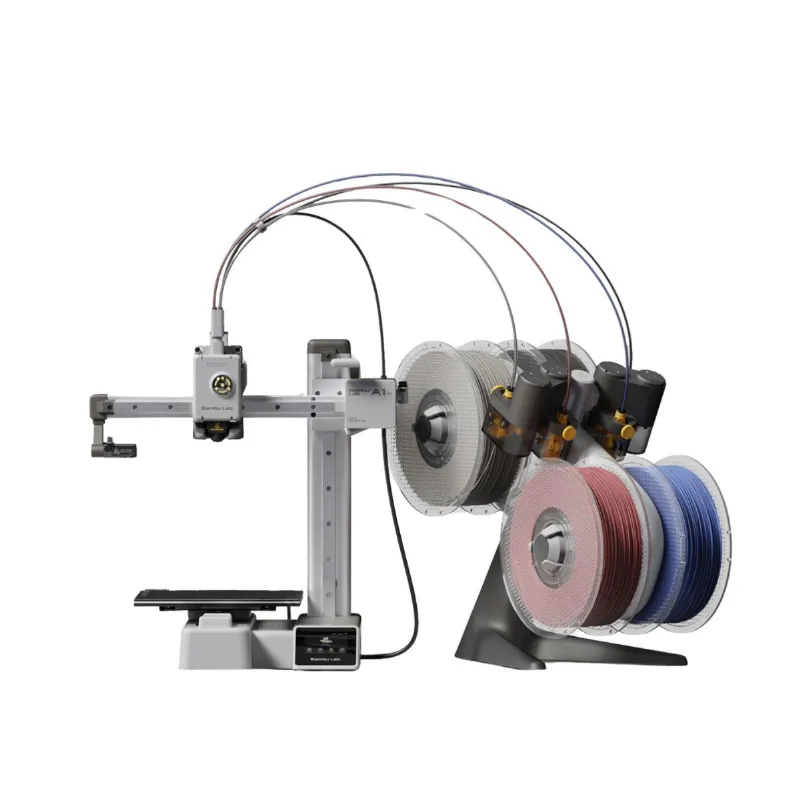 Impressora 3d Bambu Lab A1 Mini Combo Ams 500mm/s 300c 180mm Calibração Automática - Pf002-m+sa005