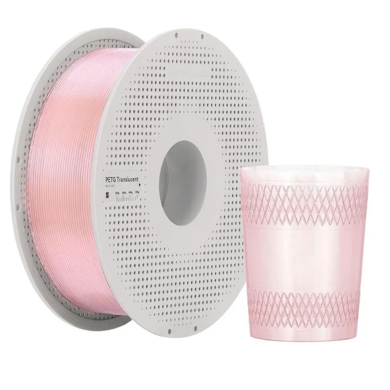 Filamento Para Impressora 3d - PETG Rosa Translúcido - 1kg - 1,75mm - G01-P1-1.75-1000-SPL