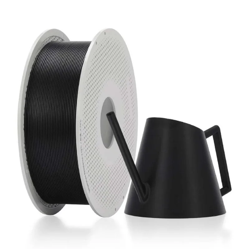 Filamento 1,75mm PETG HF, 1kg, Preto, Para Impressora 3D, Com Carretel Reutilizável