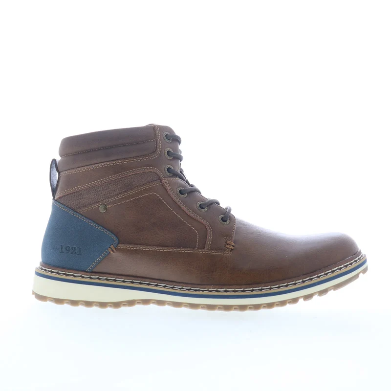 Freeman Beckett F220135 Mens Brown Leather Lace Up Casual Dress Boots 15