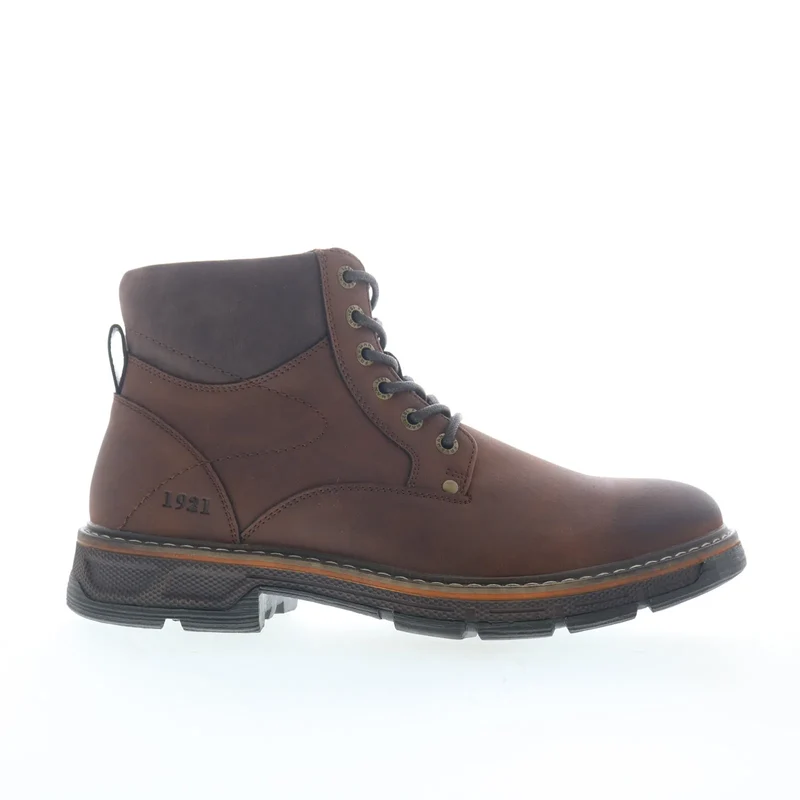 Freeman Dillon F220137 Mens Brown Wide Leather Lace Up Casual Dress Boots 8.5