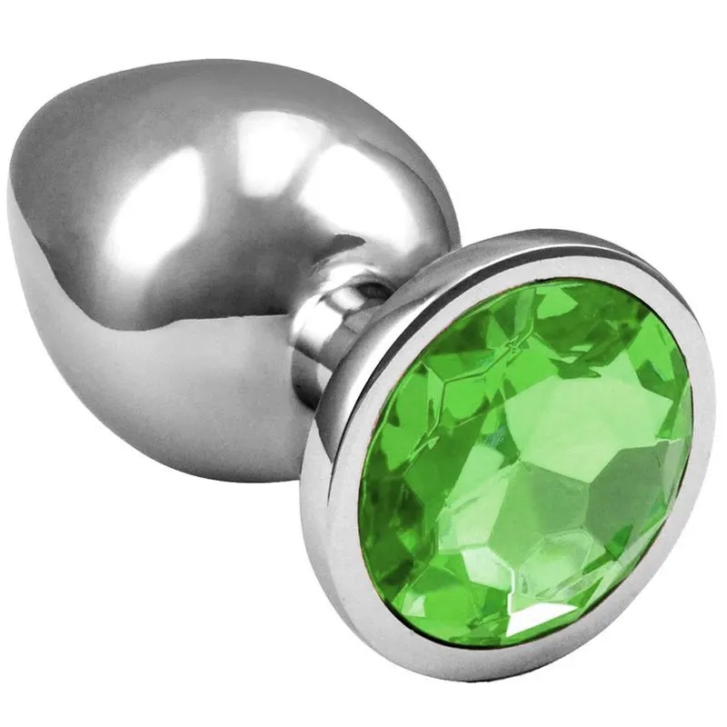 Plug Anal de Aço Inoxidável com Cristal Arredondado Sexy Import