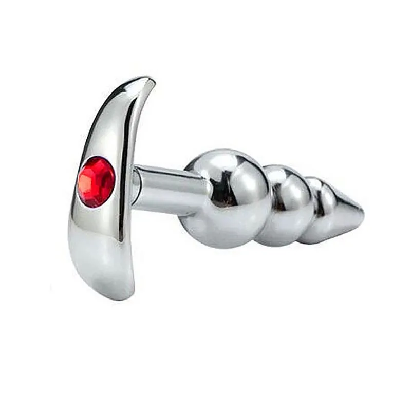 Plug Anal em Aço Escalonado com Pedra Sexy Import
