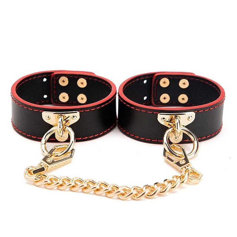 Algema com Corrente e Fivelas em Couro Luxo 3 Sexy Import