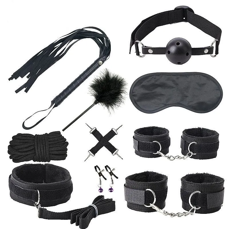 Kit Sado Black Wolf Preto 8 Peças General Import
