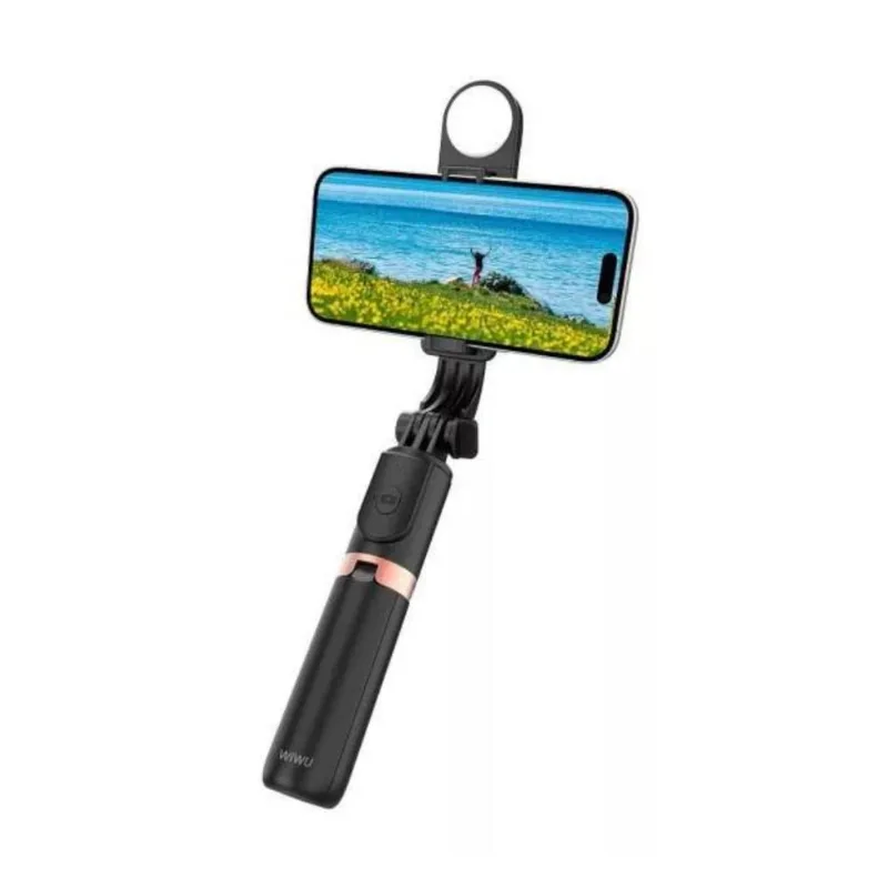 Bastão Selfie Tripé 82cm Preto WIWU