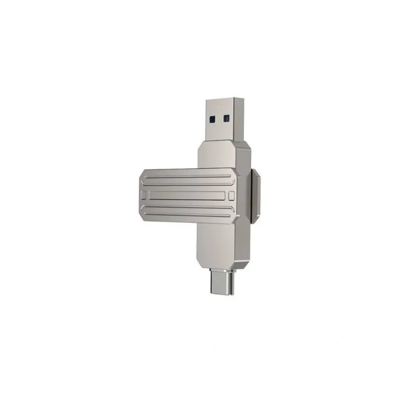 Flash Drive Infinite 2 em 1 USB 3.2 256GB Prata Wiwu