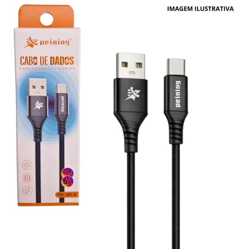 Cabo de Dados 1m USB para Tipo C