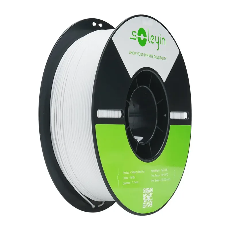 Filamento Soleyin Ultra Pla 1.75Mm 1Kg Branco White Creality