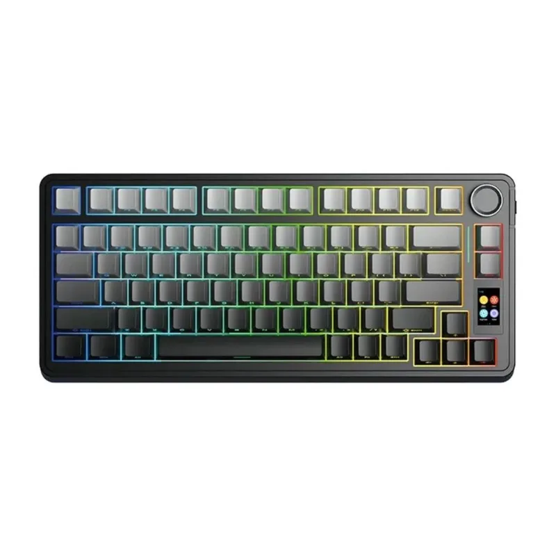 Teclado Mecánico Aula S75 Pro Black Dergrade RGB Gradient Gray Switch Seiya Trimodo