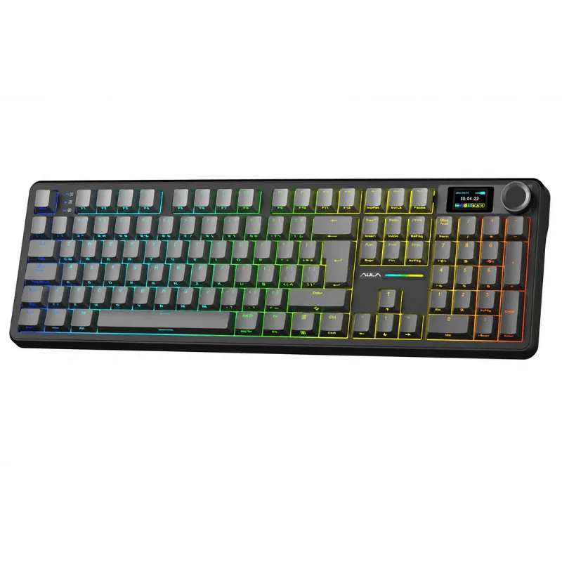 Teclado Mecánico Aula F108 Pro Black Degrade Rain Drop Switch