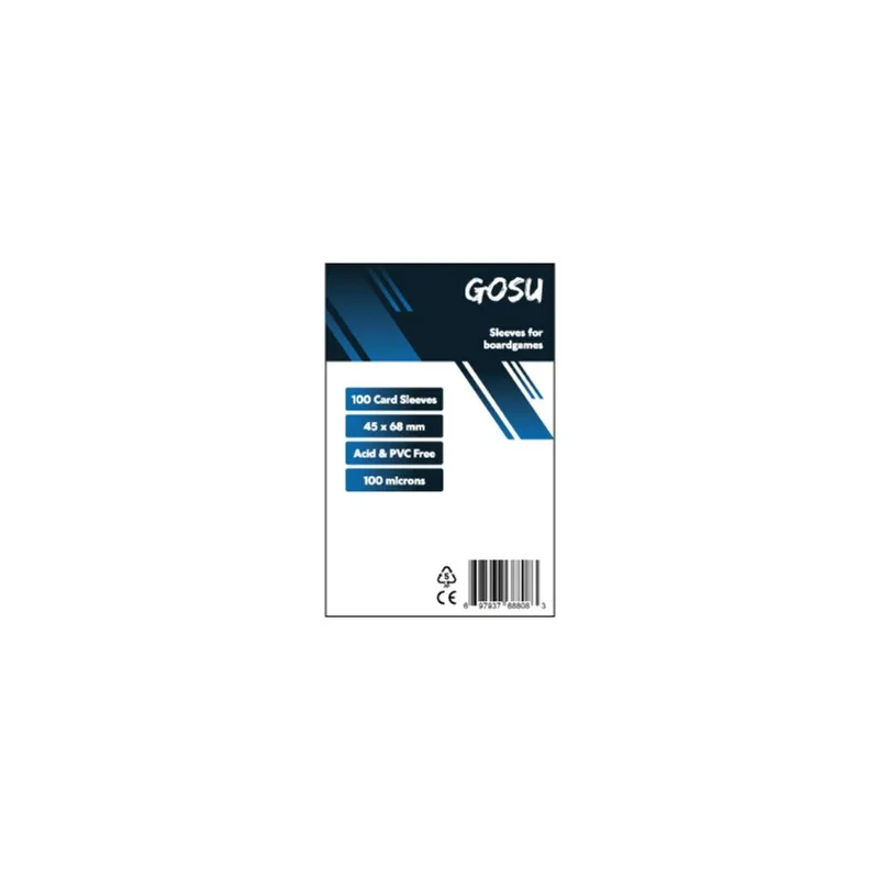 Accesorios Fundas Premium 45 X 68 Mm For Boardgames 100 Pcs 100 Micras Gosu