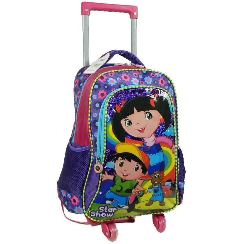 Mochila Escolar infantil Menina Da Star Show com rodinhas