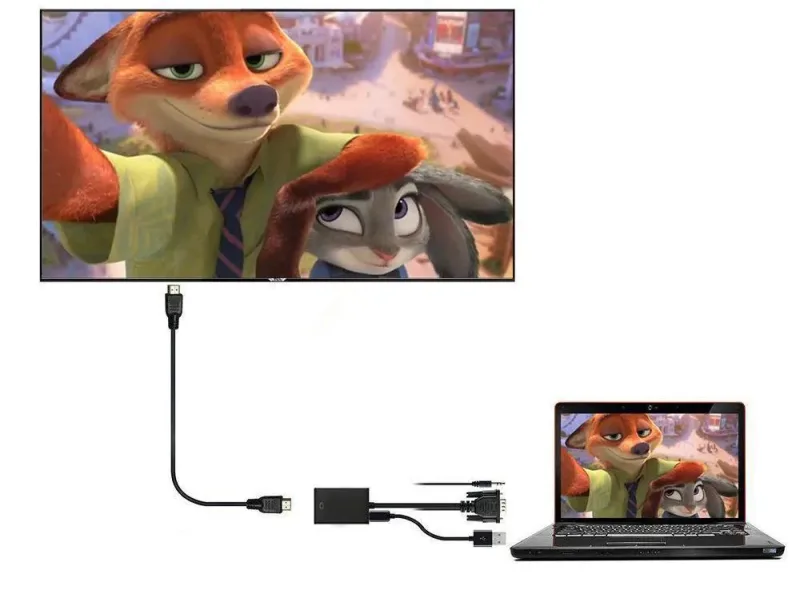 Cabo Adaptador Vga C/ Áudio X Hdmi - Mafua Info