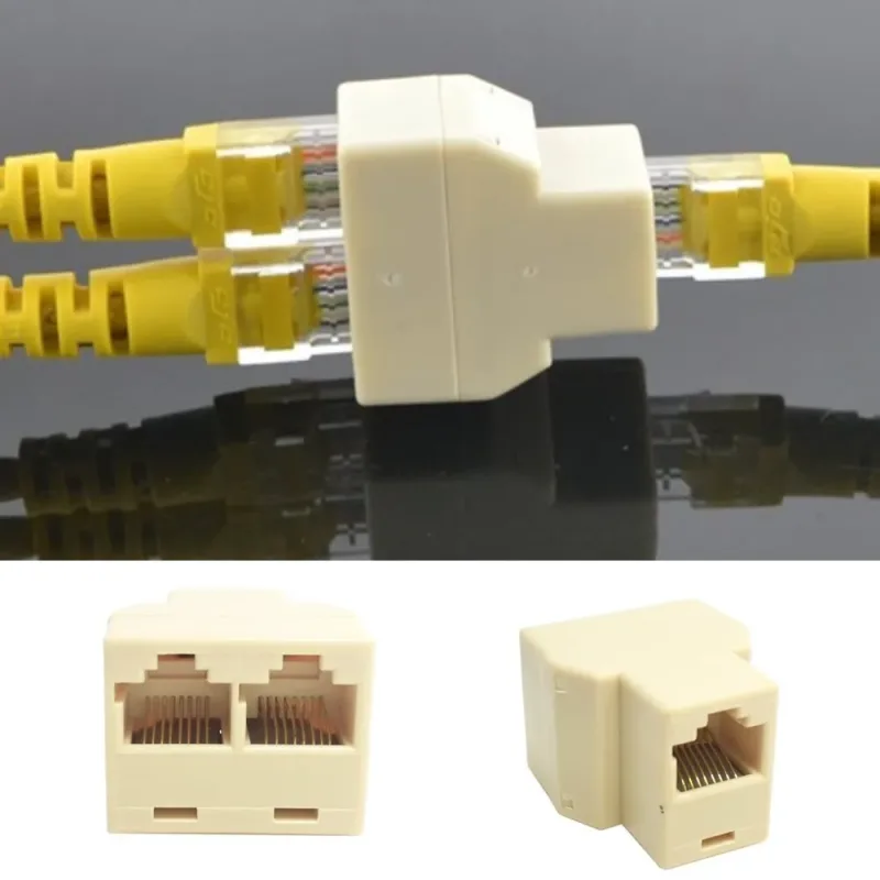 Conector Extensor Duplicador Rj45 Splitter Plug T Preto - Mafua Info