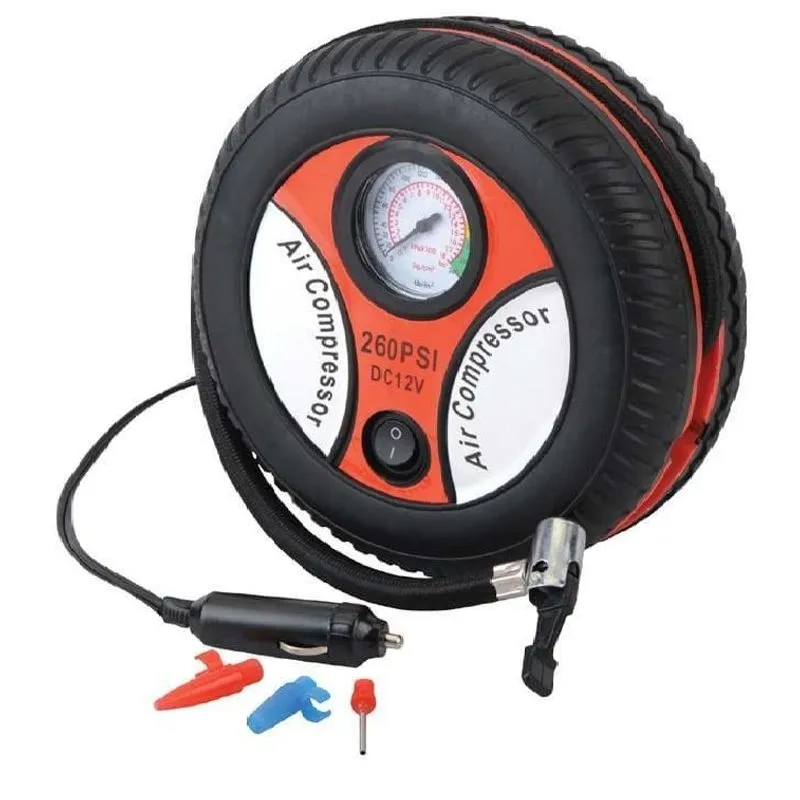 Mini Compressor De Ar Automotivo Portátil 12v 260 Psi