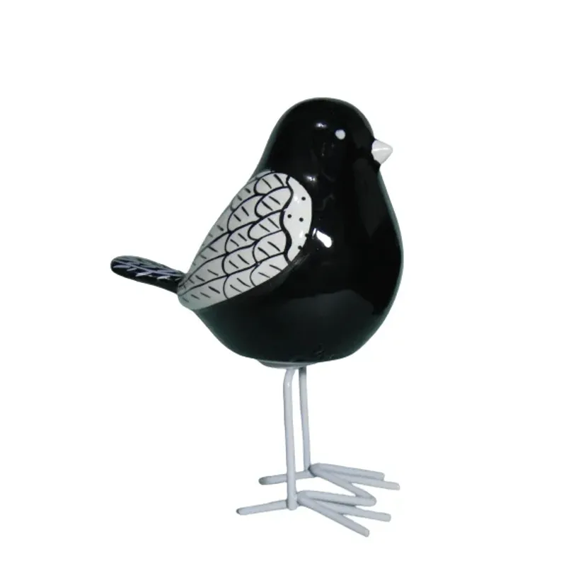 Pássaro Decorativo 19cm em Cerâmica Bom Years
