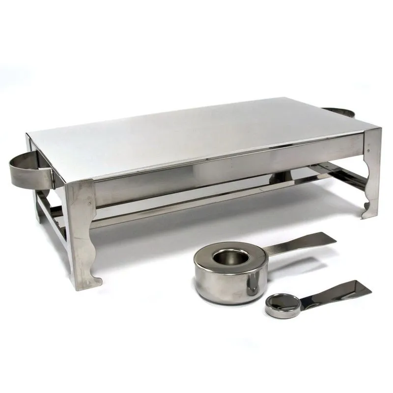 Rechaud Retangular 23x40 cm em Aço Inox Allissan Inox