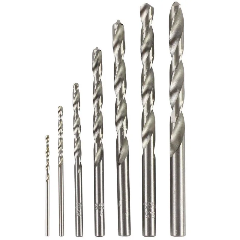 Jogo de Brocas hss Aço Rápido 1,5 a 6mm com 7 Peças