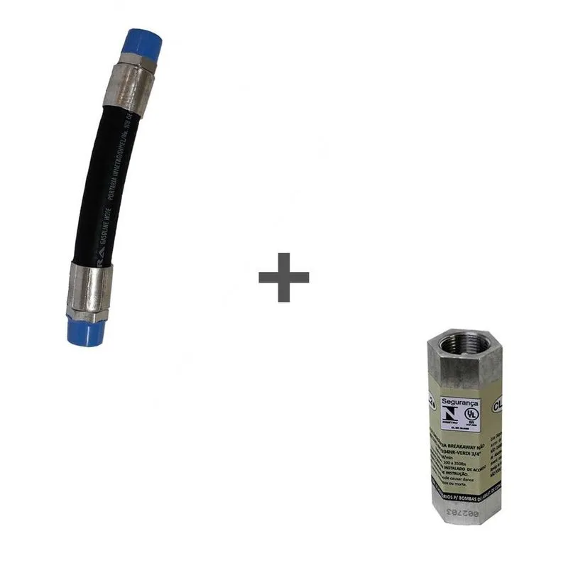 Kit Breakaway Não Reconectável de Alumínio e Mangote 3/4
