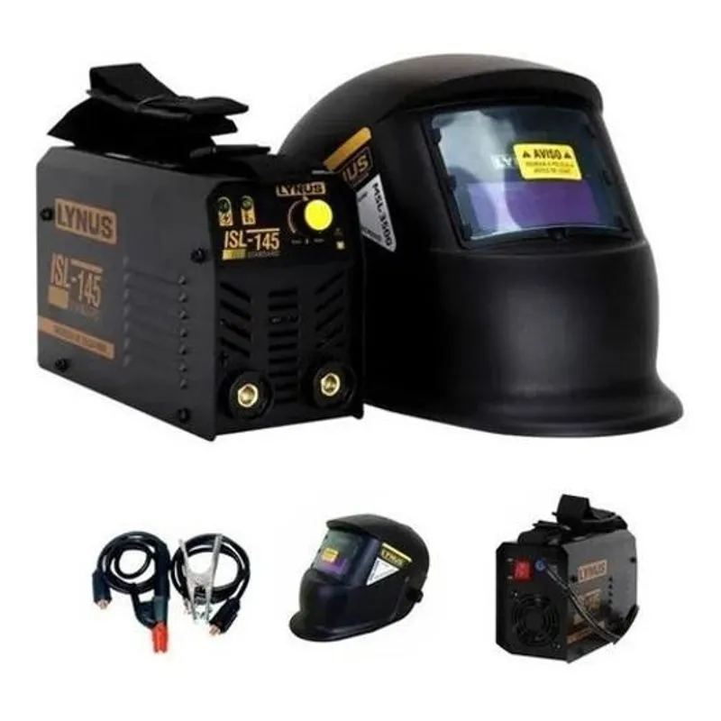 Kit Inversora De Solda 220v 100a Kisl-145 +máscara Aut Lynus