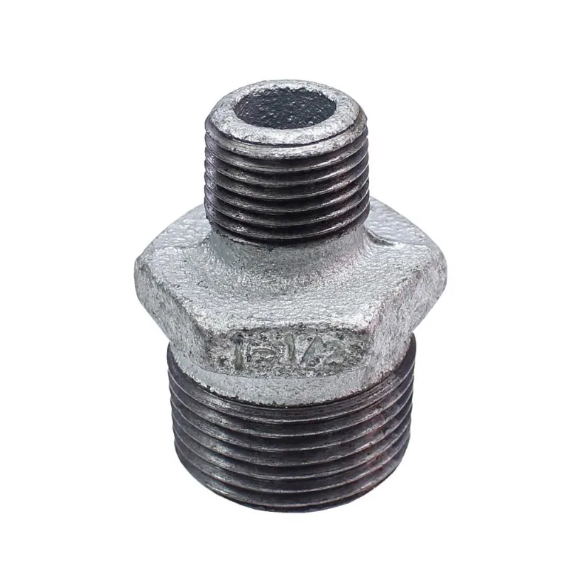 Niple de Redução Galvanizado 1 x 1/2 bsp Macho