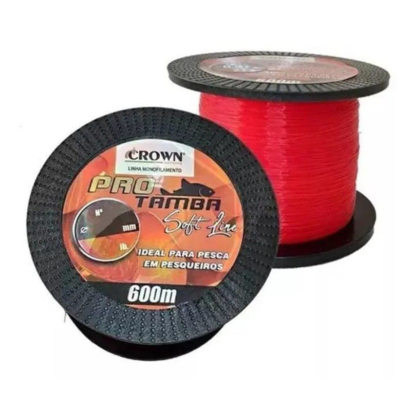 Linha Pro Mono Tamba Soft Orange Crown 0,33mm 22lbs 600m