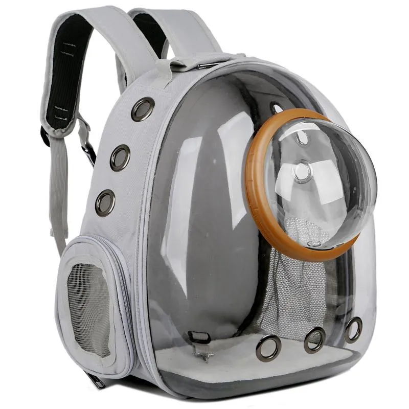 Mochila Pets Panorâmico Design Astronauta Com Visor Redondo