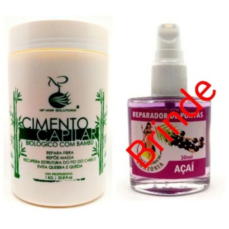 Reconstrução Capilar Biológica Bambu 1kg+ Reparador Pontas