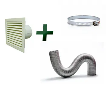 Kit p/Instala��o Coifa Grelha Retorno 150 mm + Duto Semi 5m