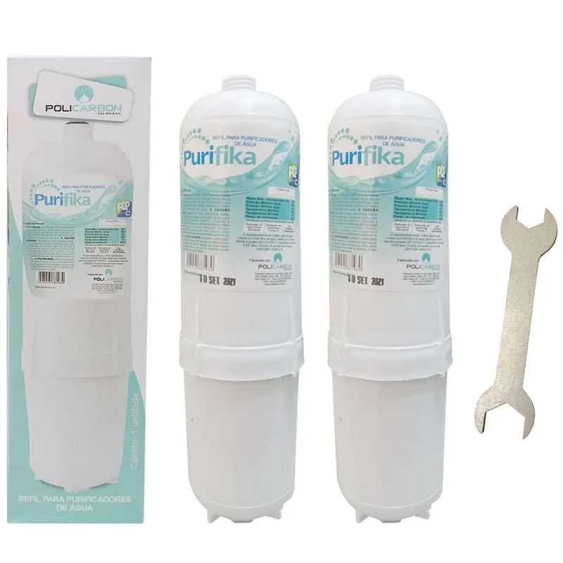 Kit 2 Filtro Refil Purificador De Agua Soft + Chave