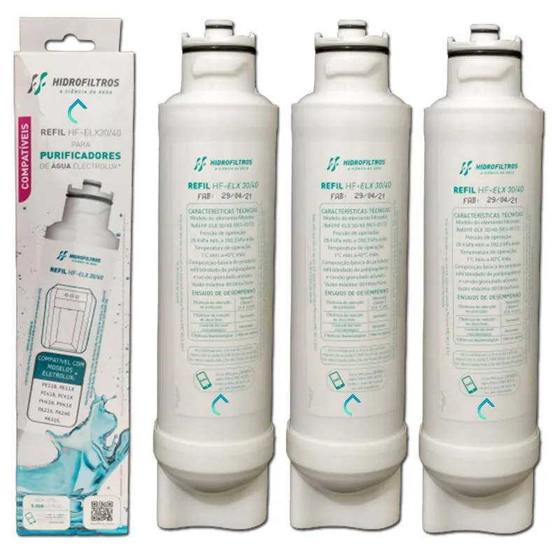 Refil Filtro Electrolux Compatível Pe11b Pe11x Pa21g 3un
