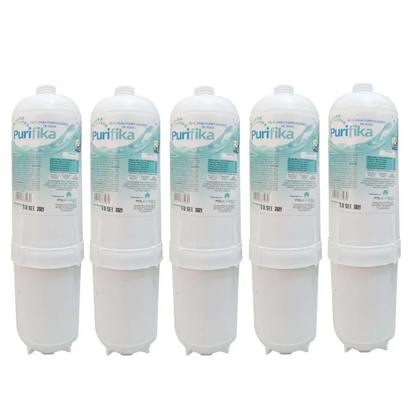 Kit 5 Refil Filtro Purificador De Água Soft Everest Slim Fit