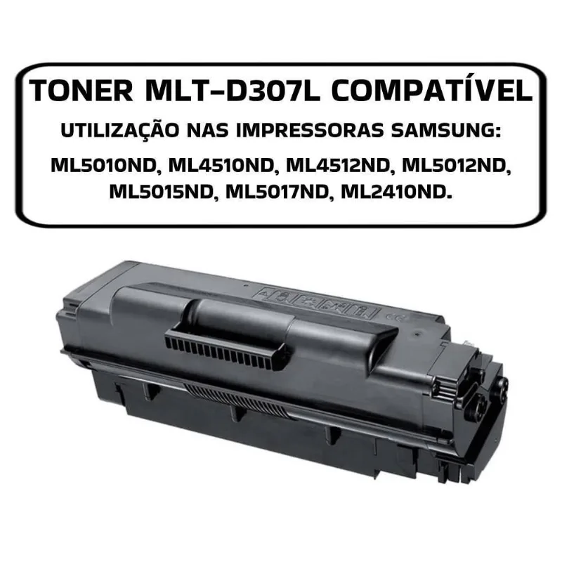 Toner compatível com samsung D307 ML5010 ML4510 ML4512 ML5012 ML5015 ML5017
