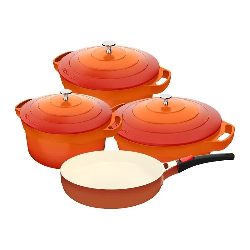 Jogo De Panelas Le Cook Com Revestimento Cerâmico - 4 Peças
