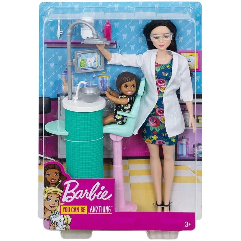 Boneca Barbie Dentista Morena Mattel