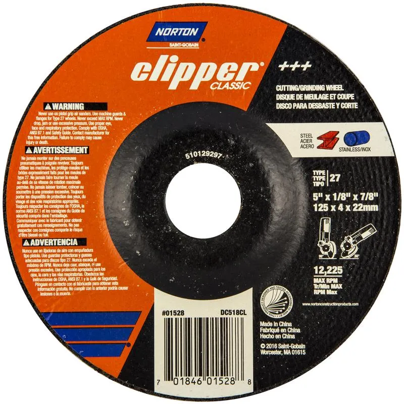 Rebolo Norton Clipper Classic 5x1/8in Para Rebarbadora