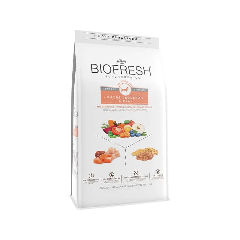 Ração Biofresh Cães Castrados Raças Pequenas E Minis 10,1Kg