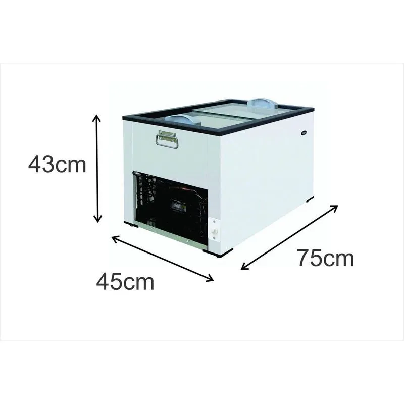 Freezer 70 Litros ( Mini Freezer ) Com Tampa De Vidro