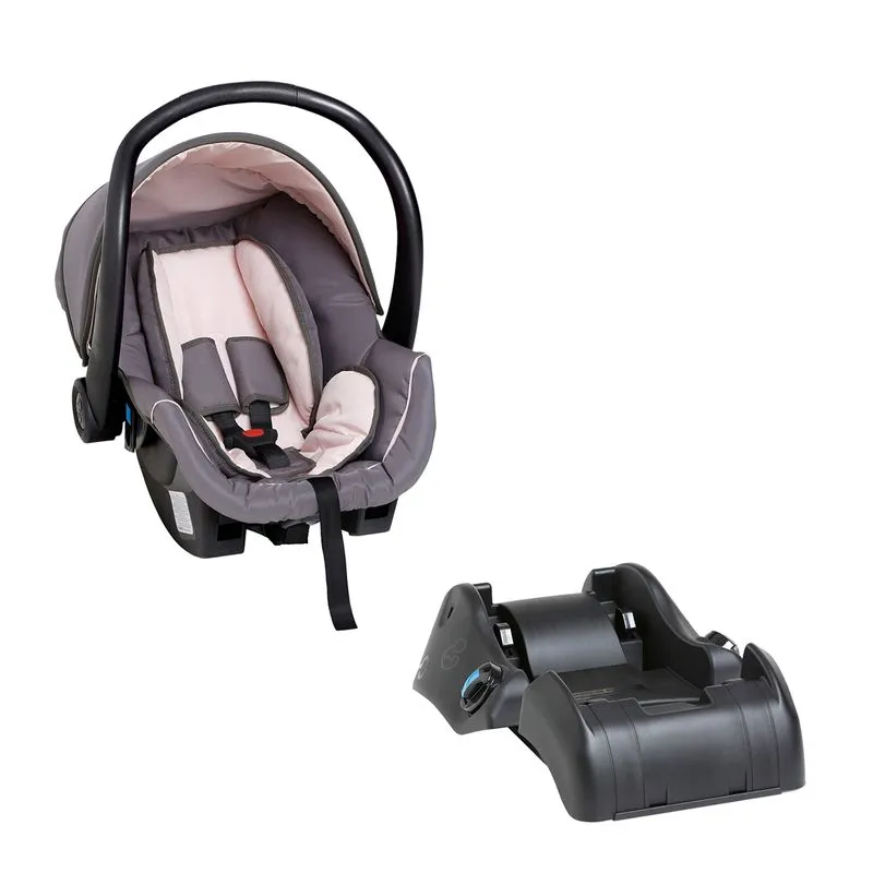 Bebê Conforto Galzerano 8181PGRR Cocoon C/ Acoplamento Automotivo Grafite/Rosa