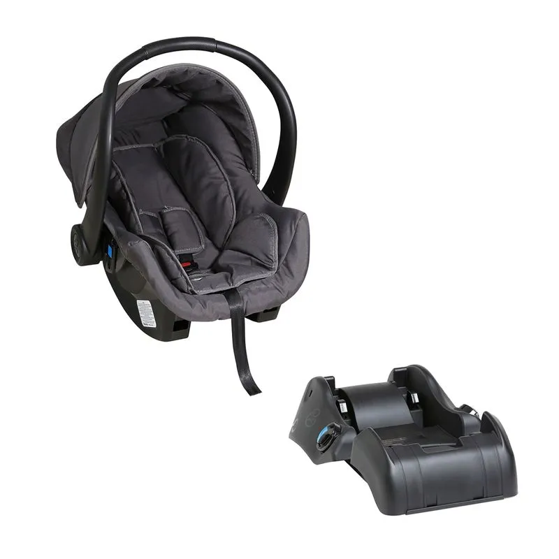 Bebê Conforto Galzerano 8181PC Cocoon C/ Acoplamento Automotivo Preto/Cinza
